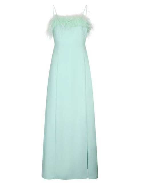 Vestito elegante verde acqua con piume Liu Jo | CA5317T3970.X0687